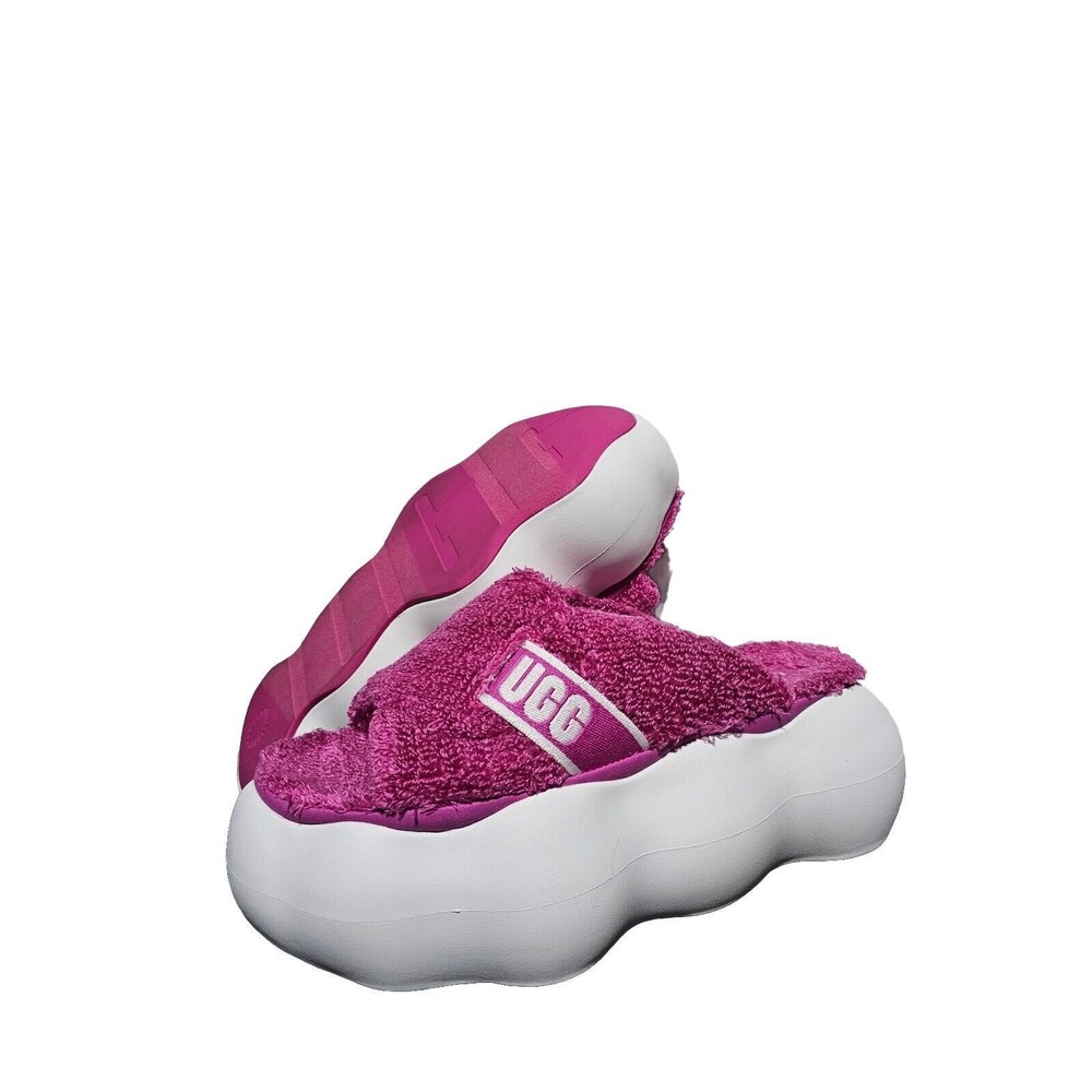 NEW UGG PINK TERRY SUGARCLOUD 3" PLATFORM SLIPPER SLIDE SANDALS US 10 EUR 41